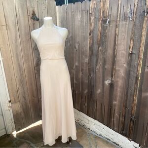 Monique Lhuillier Sleeveless Chiffon Valerie Maxi Dress size 0